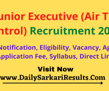 AAI Junior Executive (Air Traffic Control) Recruitment 2022