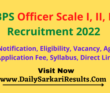 IBPS Officer Scale PO Recruitment 2022