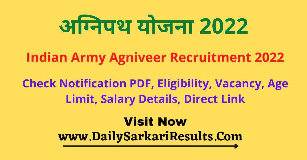 Indian Army Agniveer Recruitment 2022