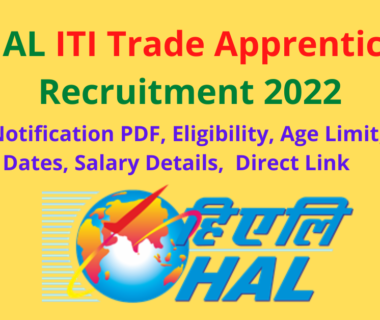HAL ITI Trade Apprentice Recruitment 2022