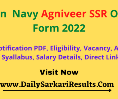 Indian Navy Agniveer Recruitment 2022 Notification