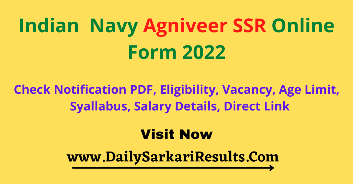 Indian Navy Agniveer Recruitment 2022 Notification