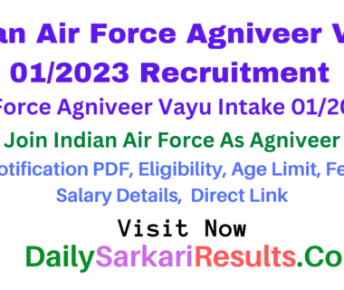 AirForce Agniveer Vayu Intake 012023