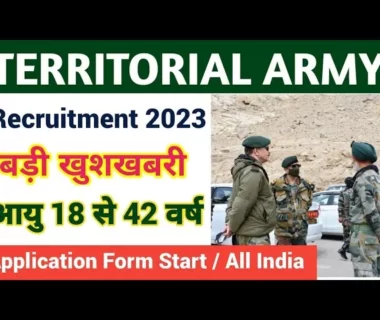 territorial army recruitment 2023