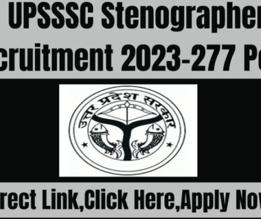 UPSSSC Stenographer Recruitment 2023 Sarkari Result