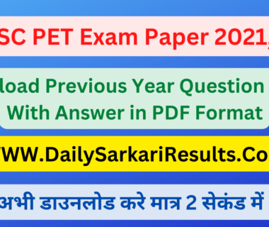 upsssc pet previous year paper with answer 2021 and 2022