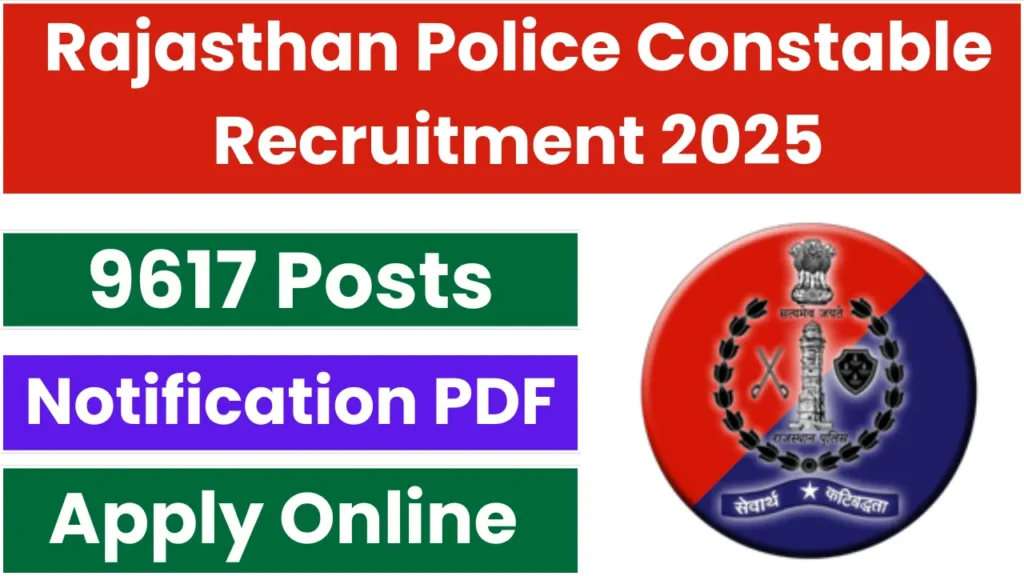Rajasthan Police Constable Recruitment 2025 online form sarkari result