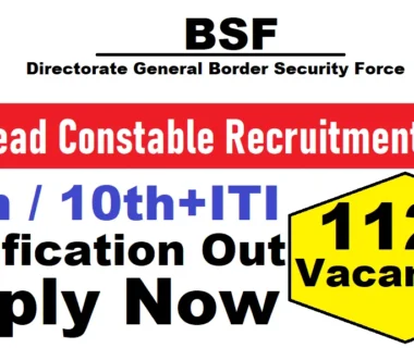 BSF Head constable RO RM Vacancy 2025