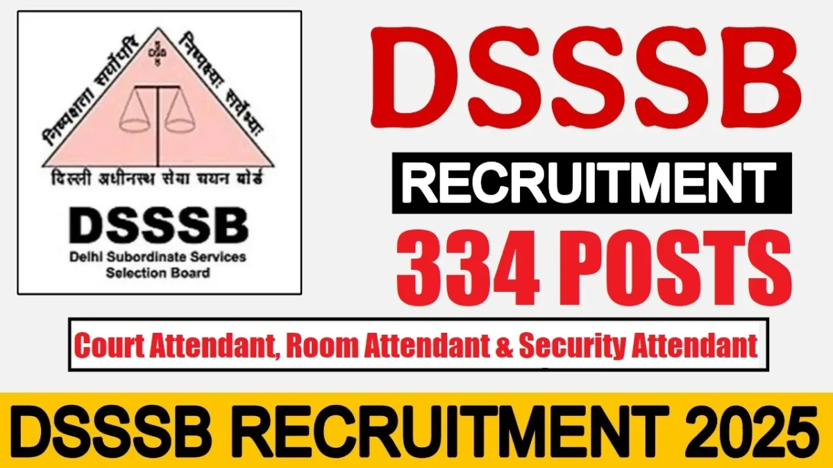 DSSSB Delhi High Court Attendant Vacancy 2025