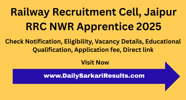 RRC NWR Jaipur Apprentice 2025
