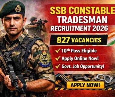 SSB Constable Tradesman Vacancy 2026